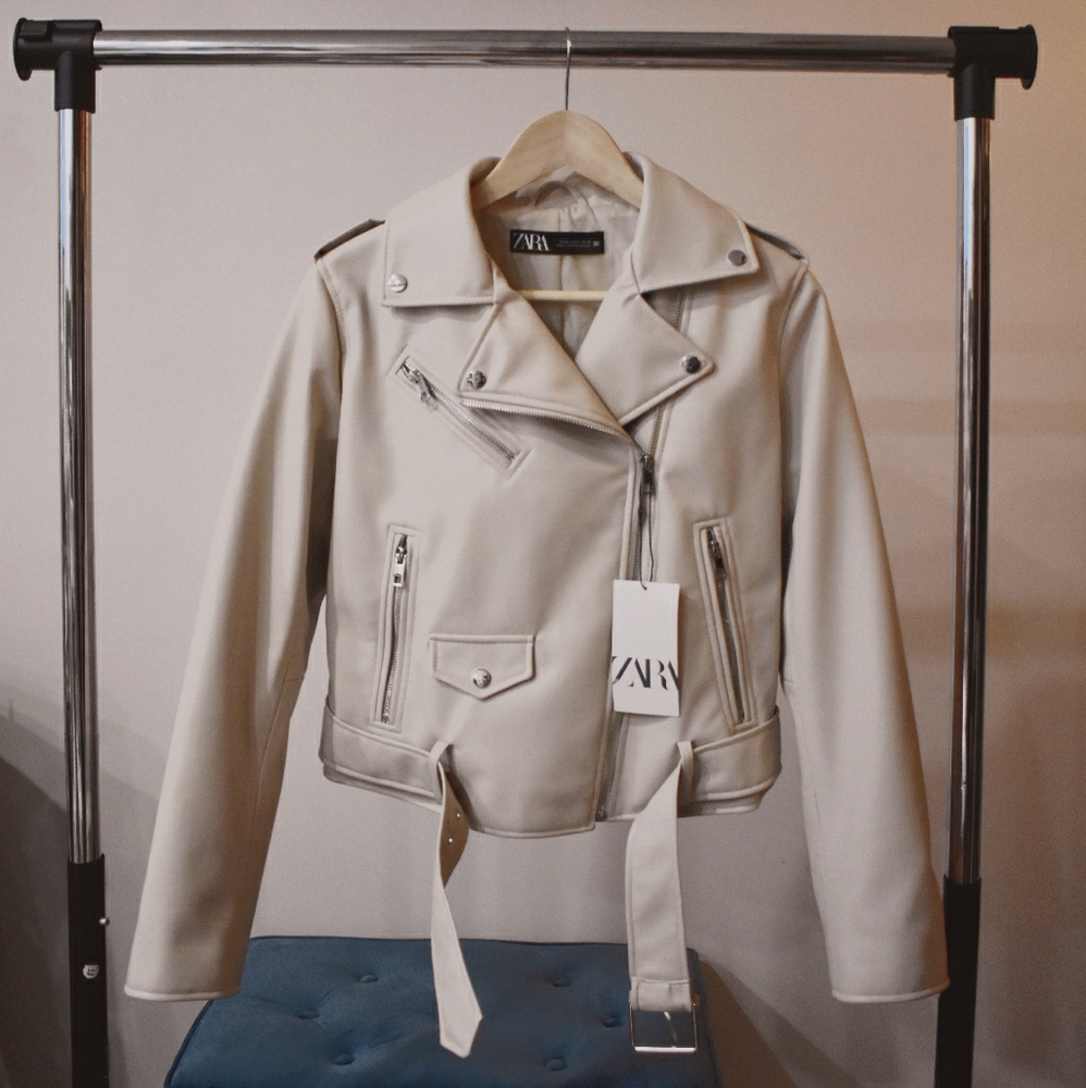 ZARA FAUX LEATHER MOTO JACKET